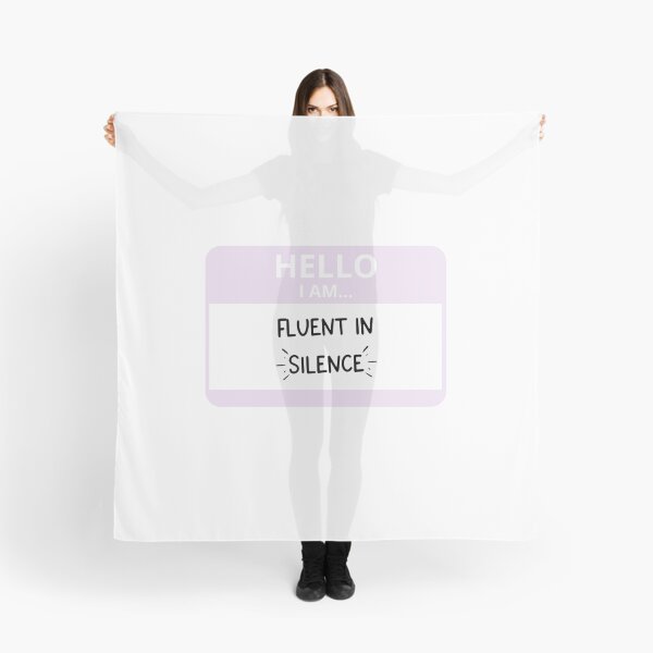 Item preview, Fluent In Silence Name Tag designed and sold by alwayselle.