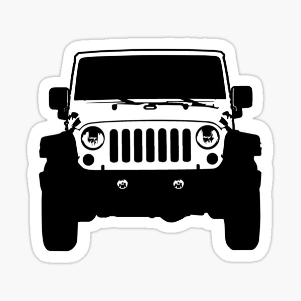 Vinyl Decal Sticker Jeep XJ JK CJ TJ YJ Willys XK 4x4 Red 4 Wheel Drive