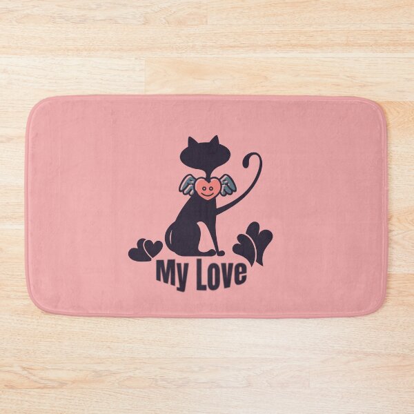 Item preview, Black Cat Heart My Love  designed and sold by hempress.