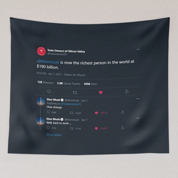 Item preview, Elon Musk Funny Twitter Reply designed and sold by AritraSur.