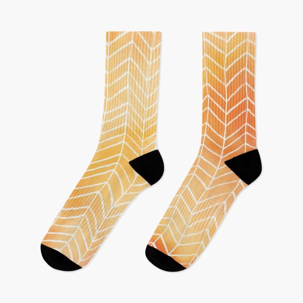 Item preview, Orange Watercolor Herringbone Pattern (orange/white) designed and sold by Design Minds Boutique.