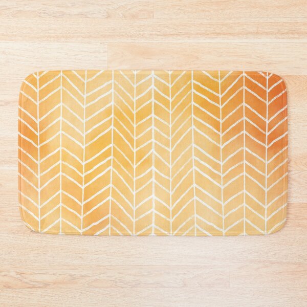 Item preview, Orange Watercolor Herringbone Pattern (orange/white) designed and sold by Design Minds Boutique.