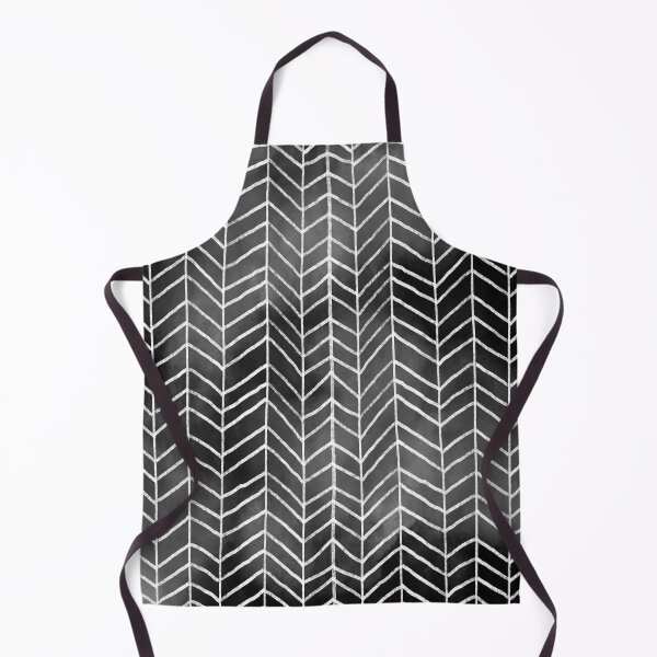 Item preview, Watercolor Herringbone Pattern (white/black) designed and sold by Design Minds Boutique.