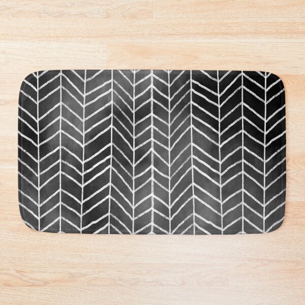 Item preview, Watercolor Herringbone Pattern (white/black) designed and sold by Design Minds Boutique.