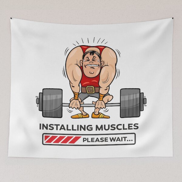 Item preview, Installing Muscles Fitness Funny designed and sold by TransFoto.