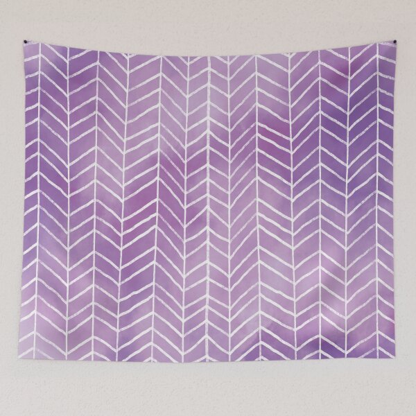 Item preview, Purple Watercolor Herringbone Pattern (purple/white) designed and sold by Design Minds Boutique.