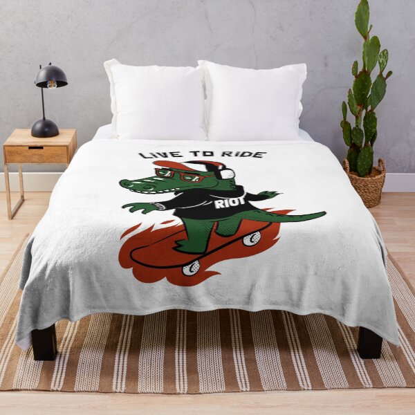 Item preview, Live to Ride - Crocodile skateboarder designed and sold by ManiaTeec.