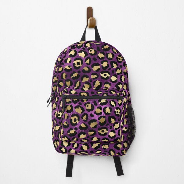 purple and gold backpack