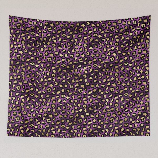 Item preview, Purple And Gold Leopard Spots designed and sold by virilamissa.