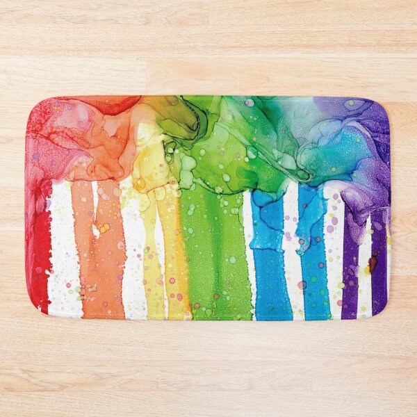 Item preview, Rainbow Storm Abstract 821 Alcohol Ink Painting by Herzart designed and sold by herzart.