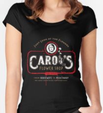 Carol's Flower Shop - Look At The Flowers! Women's Fitted Scoop T-Shirt