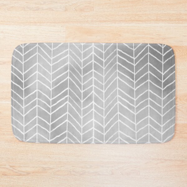Item preview, Gray Watercolor Herringbone Pattern (white/gray) designed and sold by Design Minds Boutique.