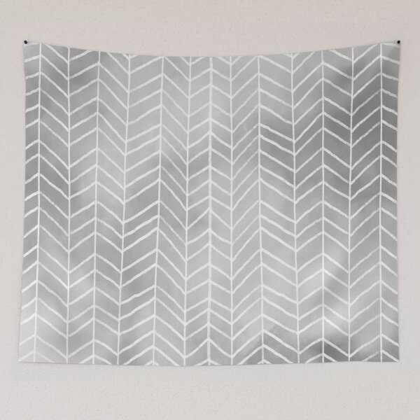 Item preview, Gray Watercolor Herringbone Pattern (white/gray) designed and sold by Design Minds Boutique.