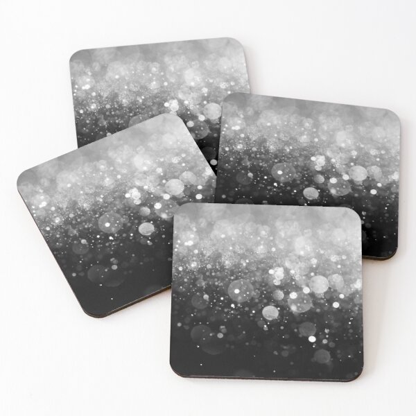Item preview, Abstract white shiny lights on black background I designed and sold by fowons.