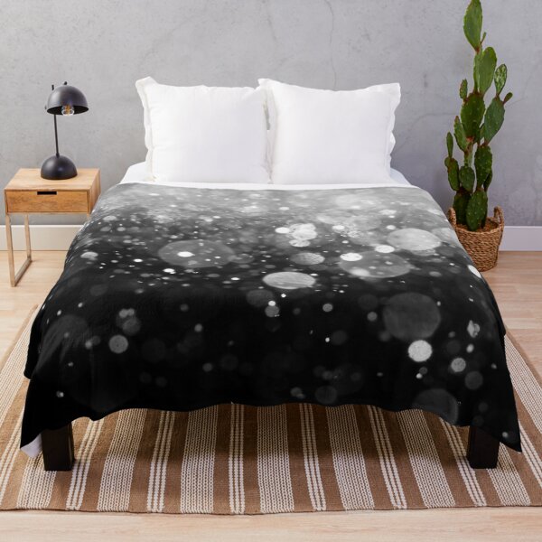 Item preview, Abstract white shiny lights on black background I designed and sold by fowons.