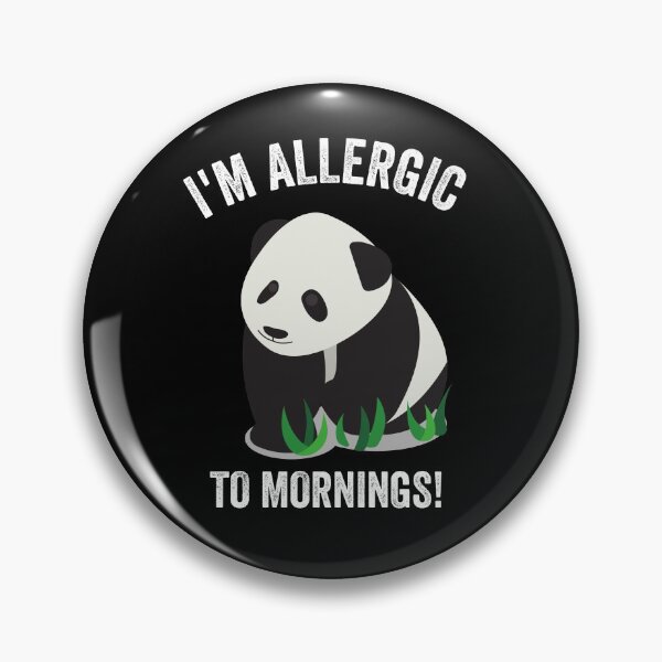 Item preview, I'm allergic to mornings Lazy Panda designed and sold by Happy-PrintZ.