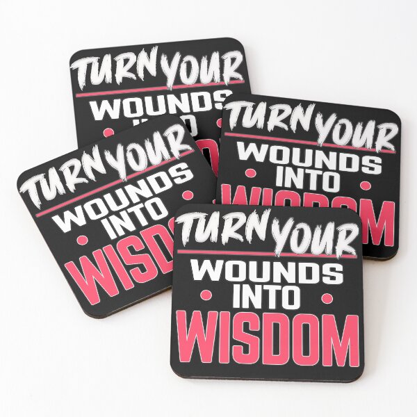 Artikelvorschau, Motivationszitat, Verwandle deine Wunden in Weisheit entworfen und verkauft von MeroniGDesign.