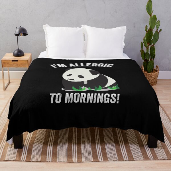 Item preview, I'm allergic to mornings Lazy Panda designed and sold by Happy-PrintZ.