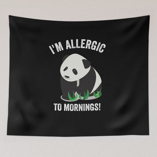 Item preview, I'm allergic to mornings Lazy Panda designed and sold by Happy-PrintZ.