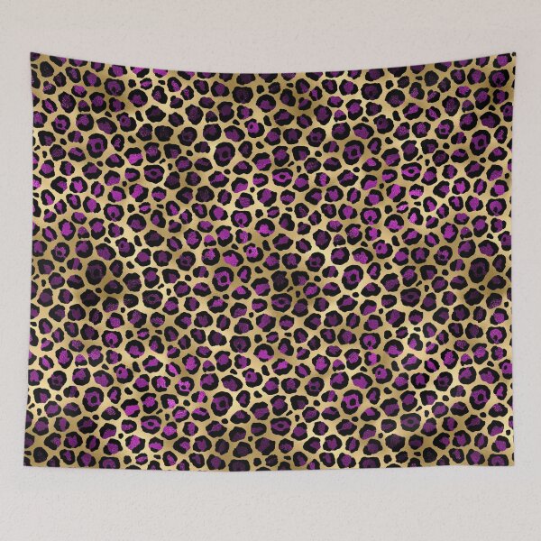 Item preview, Purple And Gold Leopard Spots designed and sold by virilamissa.