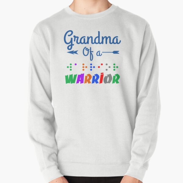 Aperçu de l'œuvre Cadeaux pour grands-mères Grand-mère d'un guerrier Braille créée et vendue par tshirtworld.
