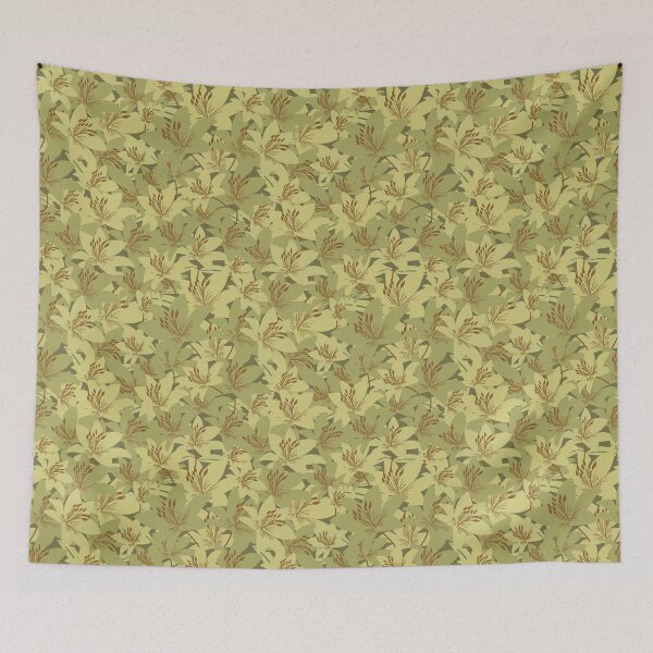 Item preview, Floral seamless design pattern - Green tropical blossom flowers designed and sold by TheWorkplace.