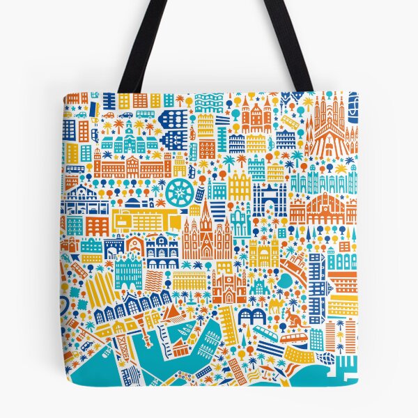 Item preview, Barcelona City Map Poster designed and sold by Vianina.
