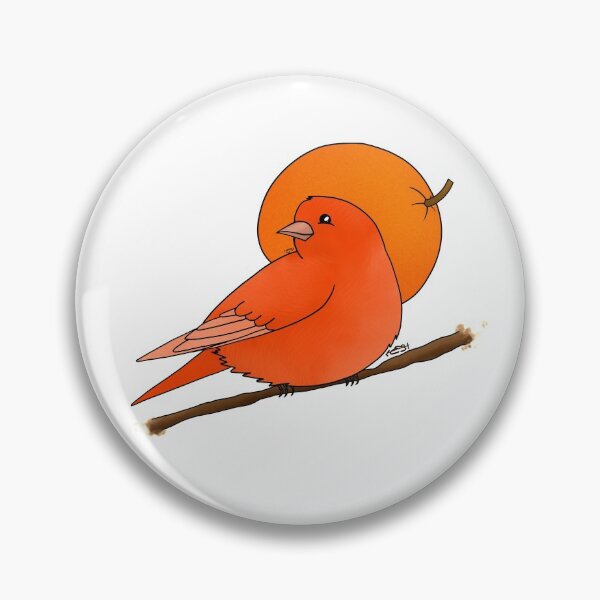 Item preview, Orange Bird Chonky Bird Doodle designed and sold by EStanleyMedia.