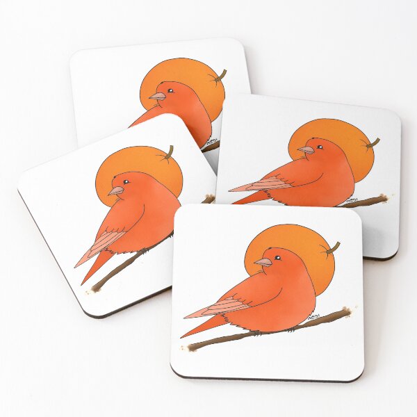 Item preview, Orange Bird Chonky Bird Doodle designed and sold by EStanleyMedia.
