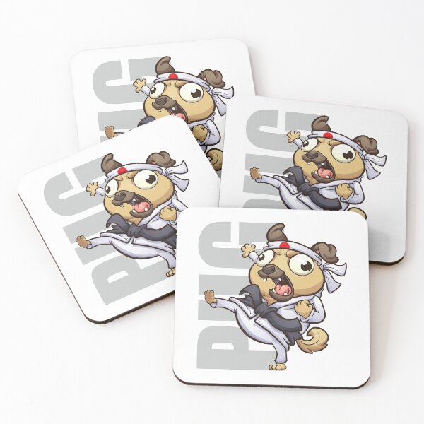 Item preview, Pug Lovers - Karate kicking designed and sold by TransFoto.