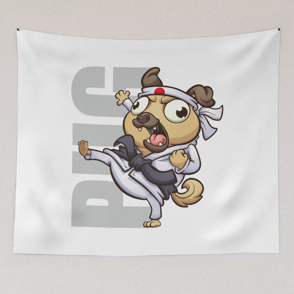 Item preview, Pug Lovers - Karate kicking designed and sold by TransFoto.