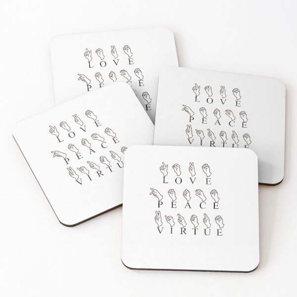 Item preview,  Peace Love Virtue, Hand Sign Language Teachers Interpreter designed and sold by HananDesign13.