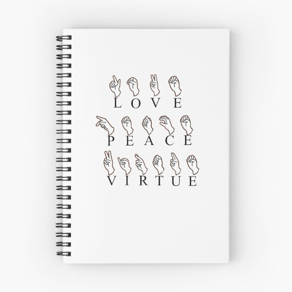 Item preview,  Peace Love Virtue, Hand Sign Language Teachers Interpreter designed and sold by HananDesign13.