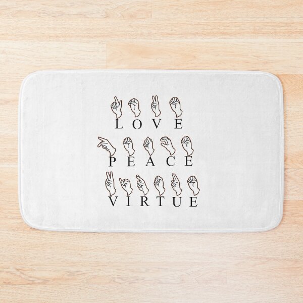 Item preview,  Peace Love Virtue, Hand Sign Language Teachers Interpreter designed and sold by HananDesign13.