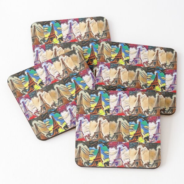Item preview, Eiffel Tower Modern Impressionist Times Four designed and sold by 13Moons.