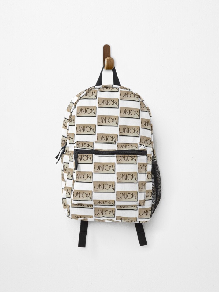 Thumbnail 1 of 3, Backpack, Union Workers Rights Logo Repeating Pattern designed and sold by nicoletteabides.