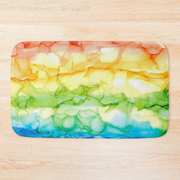 Item preview, Liquid Rainbow Abstract 821 Alcohol Ink Painting by Herzart designed and sold by herzart.