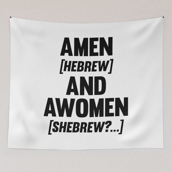 Item preview, Amen And Awomen (Black) Funny designed and sold by BunnyPrinceDegn.