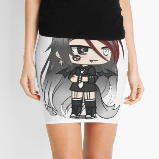 Gacha Life Half Demon Half Angle Mini Skirt By I Hate School Redbubble