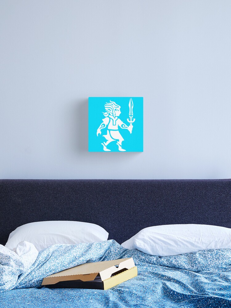 Thumbnail 1 of 3, Canvas Print, BOTW Sheikah Rune Hero designed and sold by bae-ley.
