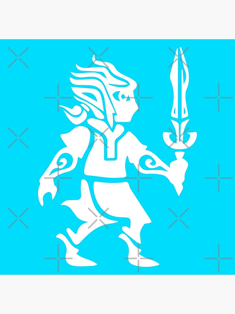 Thumbnail 3 of 3, Canvas Print, BOTW Sheikah Rune Hero designed and sold by bae-ley.