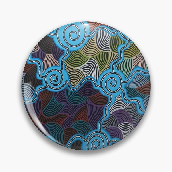 Item preview, Colorful abstract blue pattern designed and sold by mayio_studio.