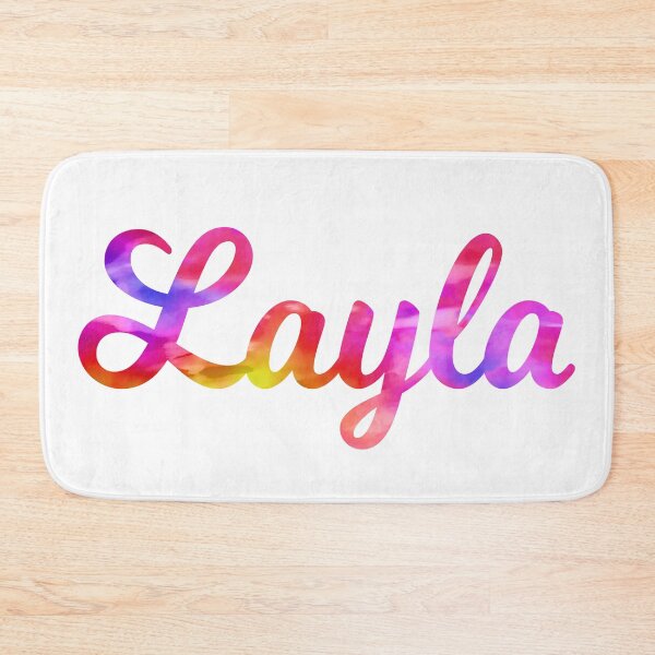 Item preview, Layla girls name multi-colored fun designed and sold by ComicKitsch.