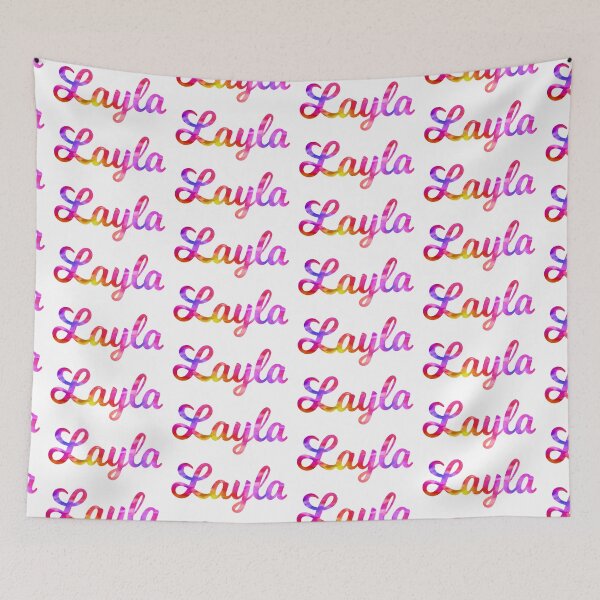 Item preview, Layla girls name multi-colored fun designed and sold by ComicKitsch.