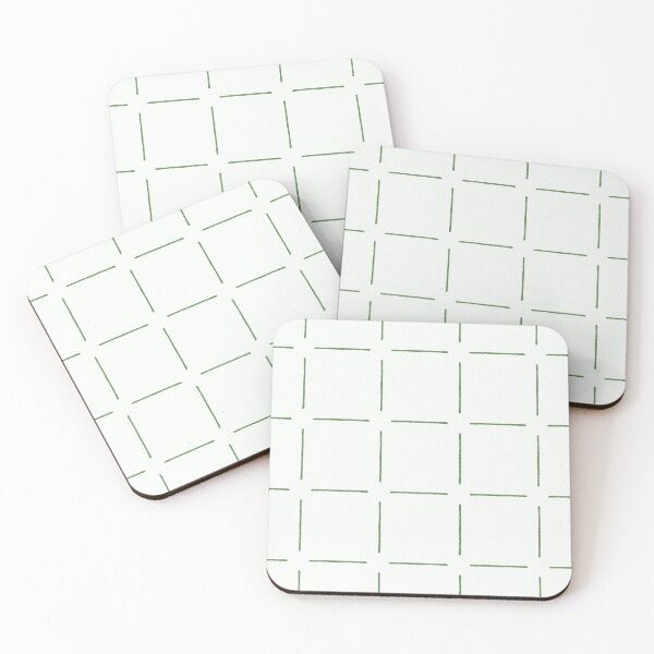 Item preview, Block Print Simple Squares in Green and White designed and sold by House of Haha.