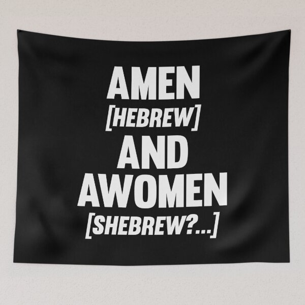 Item preview, Amen And Awomen (White) Funny designed and sold by BunnyPrinceDegn.