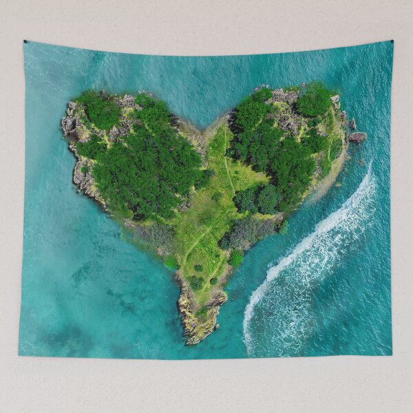 Item preview, Blue Ocean Heart Island designed and sold by antarte99.