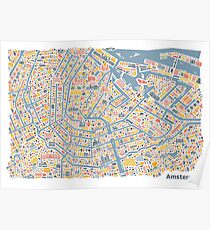 Amsterdam City Map Poster