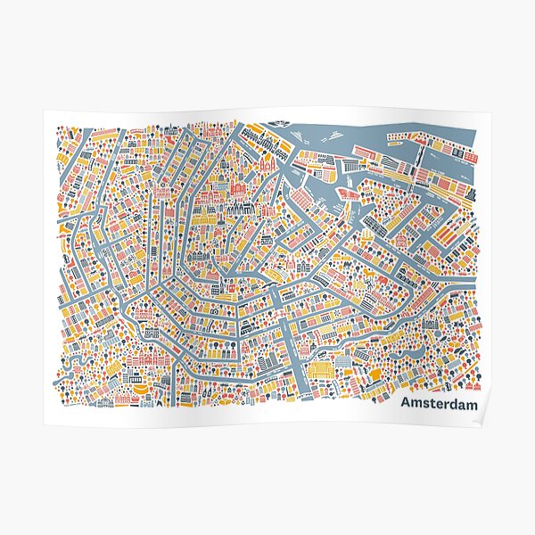Amsterdam City Map Poster