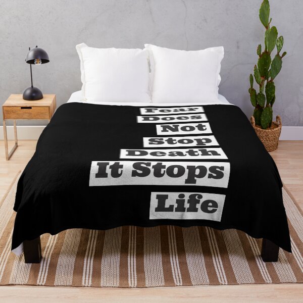 Item preview, INSPIRATIONAL DESIGN: Fear Does Not Stop Death It Stops Life designed and sold by LevelUpMerch.